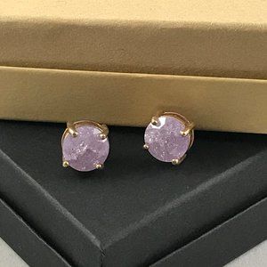 Glittered Opal Stud Earrings